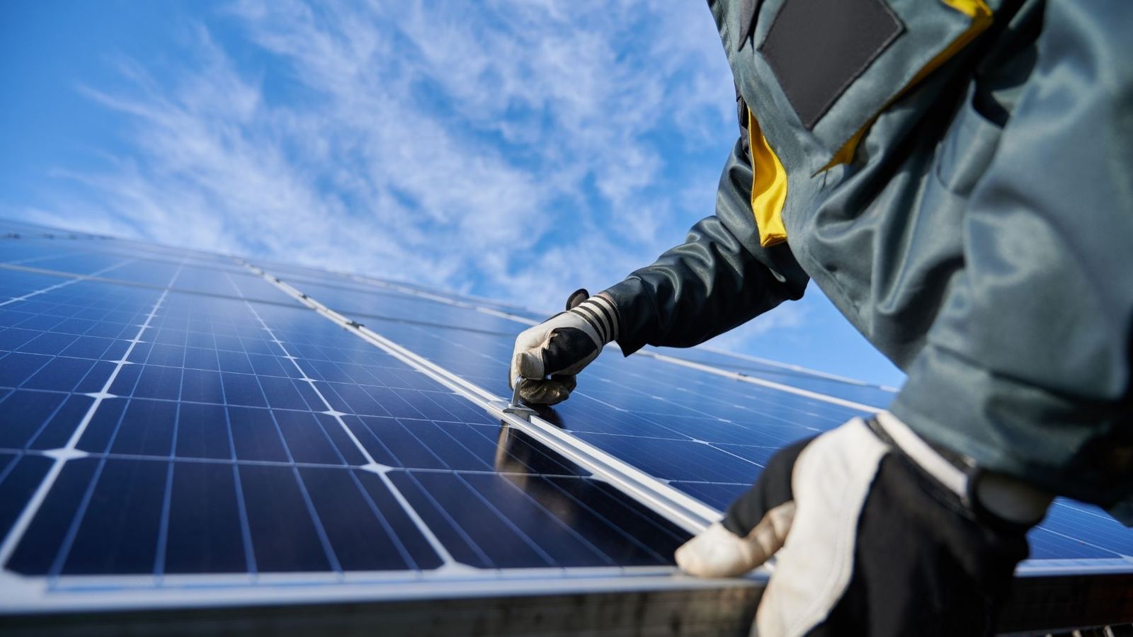 Solar panel reinstall work by a trained solar technician in Howell Township NJ